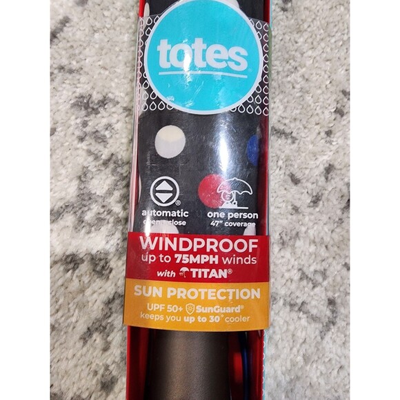 TOTES Portable Umbrella for Travel – Compact for Car, Backpack and Purse - Picture 2 of 7